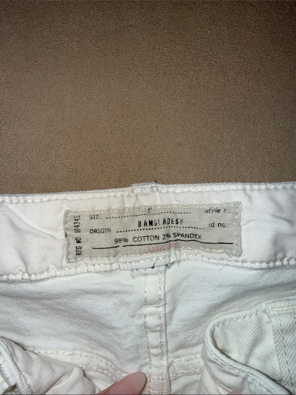 White Denim Bermuda Shorts